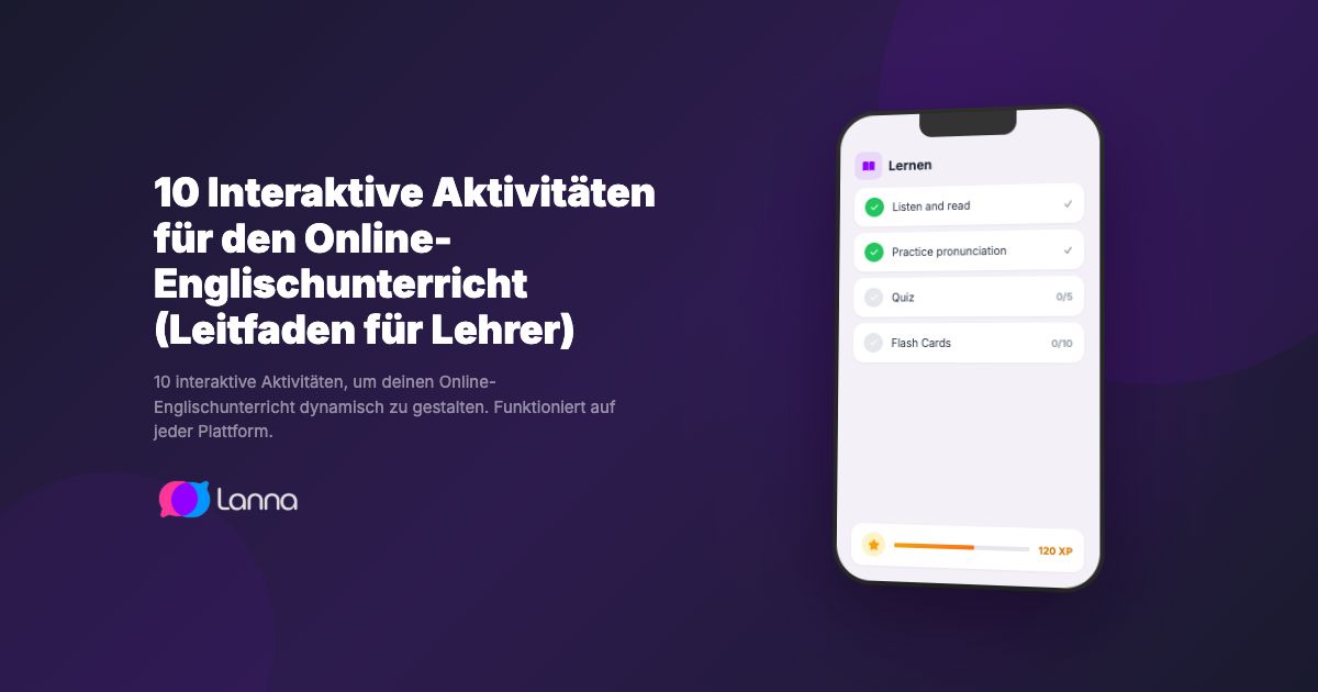 10 Interaktive Aktivitäten für den Online-Englischunterricht (Leitfaden für Lehrer)