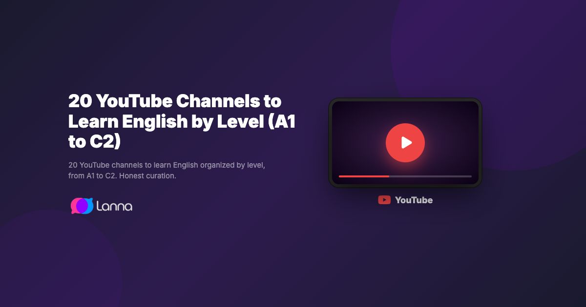 20 YouTube Channels to Learn English by Level (A1 to C2)