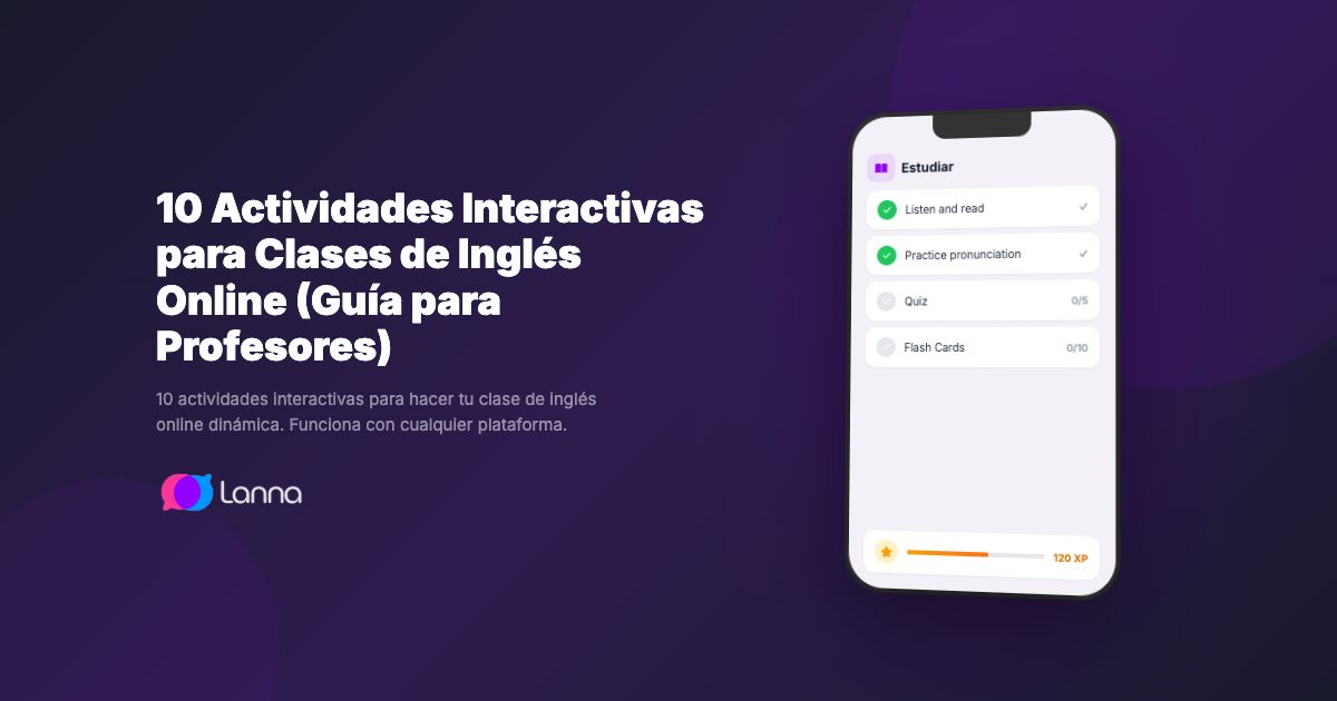 10 Actividades Interactivas para Clases de Inglés Online (Guía para Profesores)
