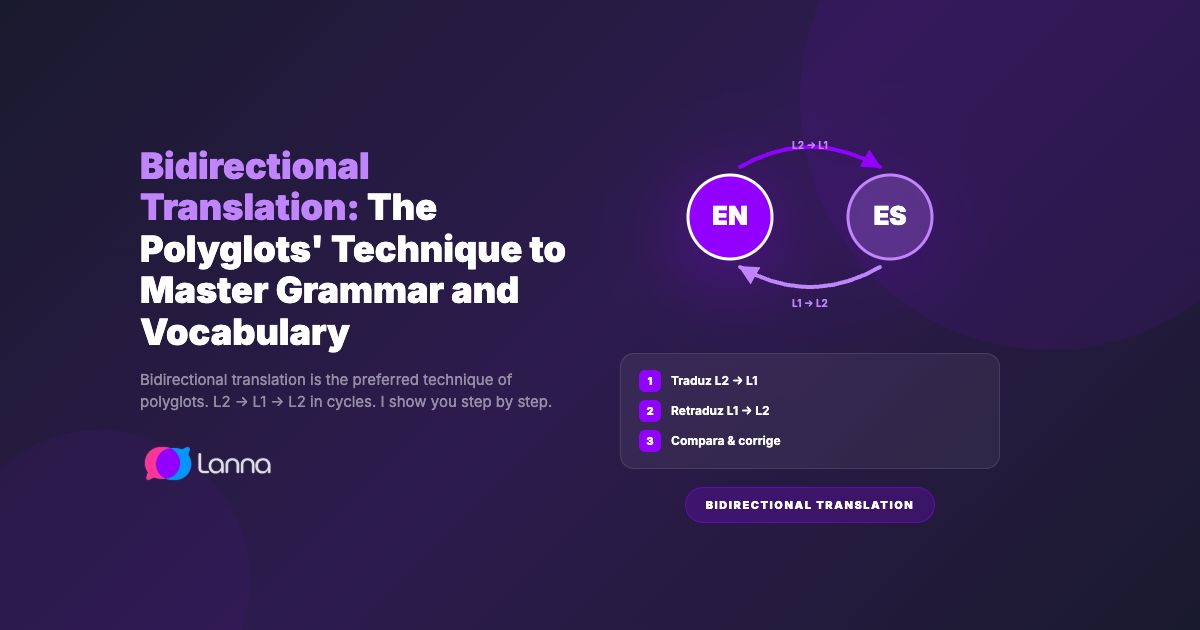 Bidirectional Translation: The Polyglots' Technique to Master Grammar and Vocabulary