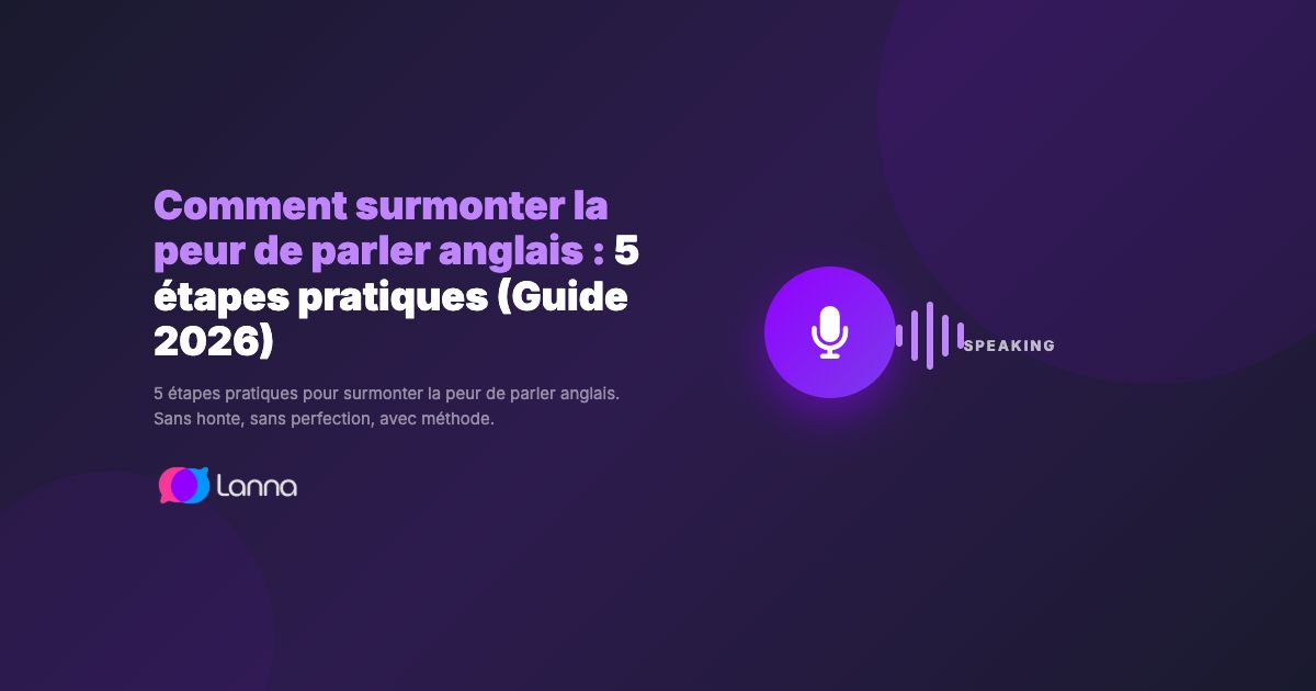 Comment surmonter la peur de parler anglais : 5 étapes pratiques (Guide 2026)