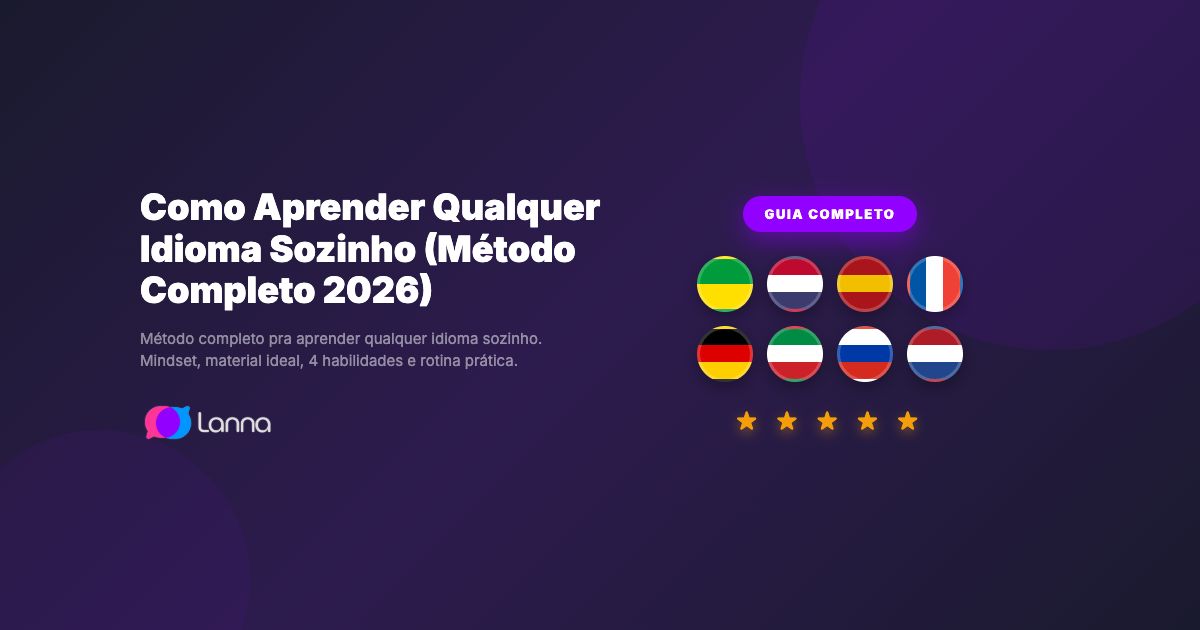 Como Aprender Qualquer Idioma Sozinho (Método Completo 2026)