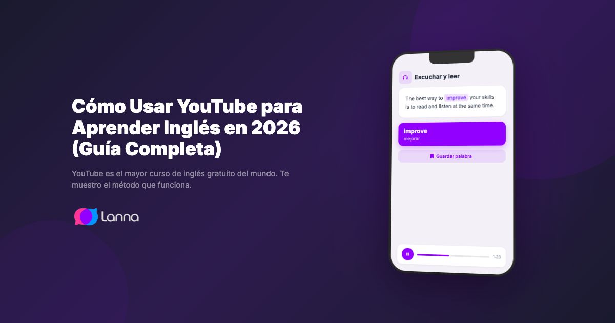 Cómo Usar YouTube para Aprender Inglés en 2026 (Guía Completa)