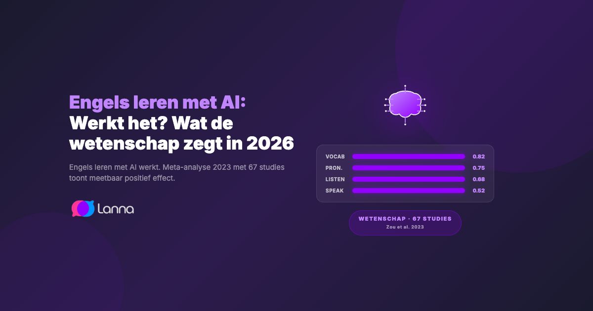 Engels leren met AI: Werkt het? Wat de wetenschap zegt in 2026