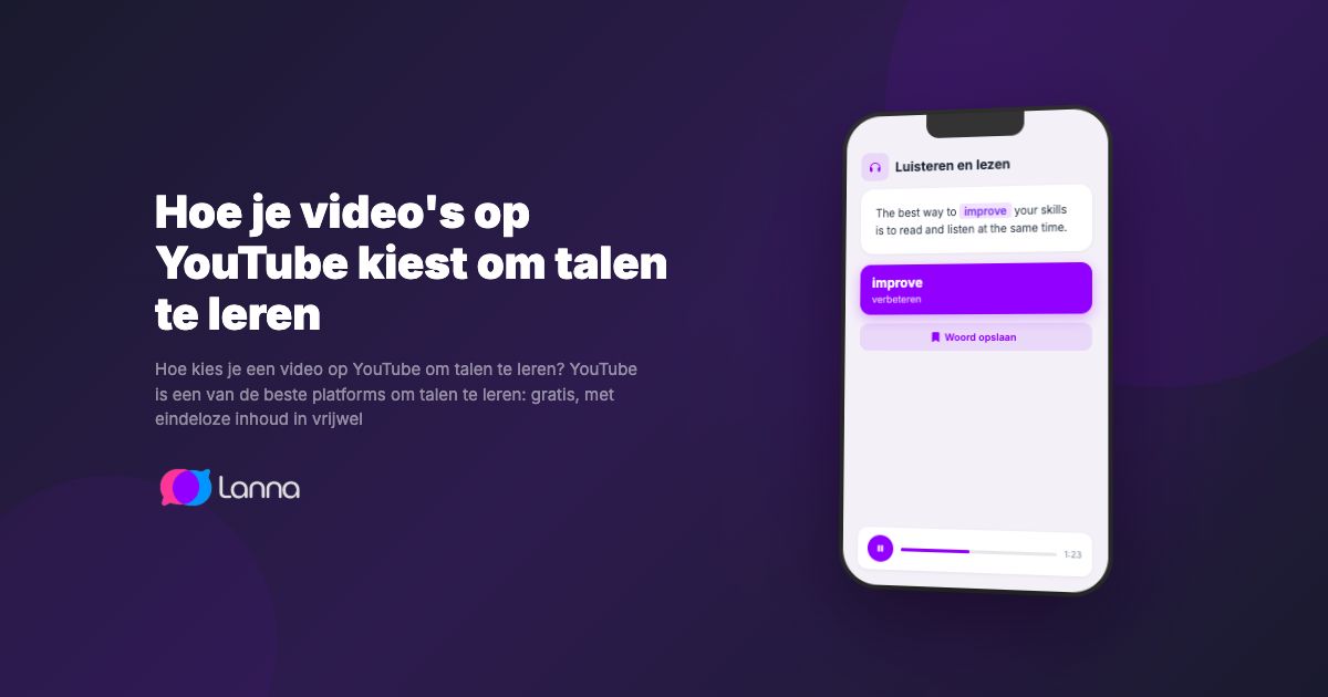 Hoe je video's op YouTube kiest om talen te leren