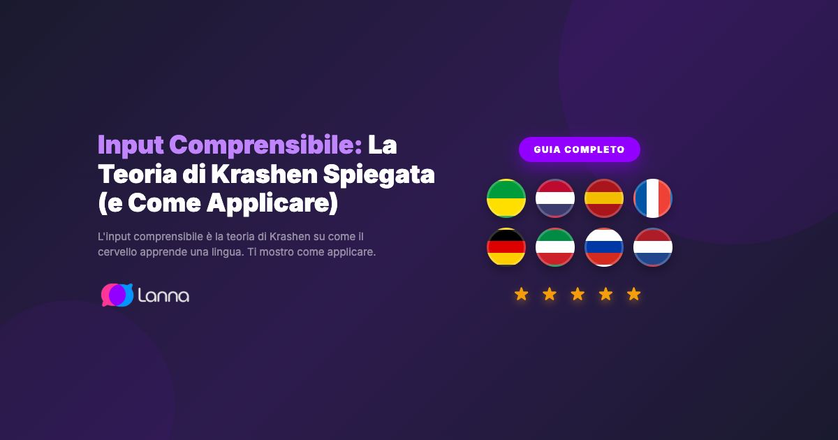 Input Comprensibile: La Teoria di Krashen Spiegata (e Come Applicare)