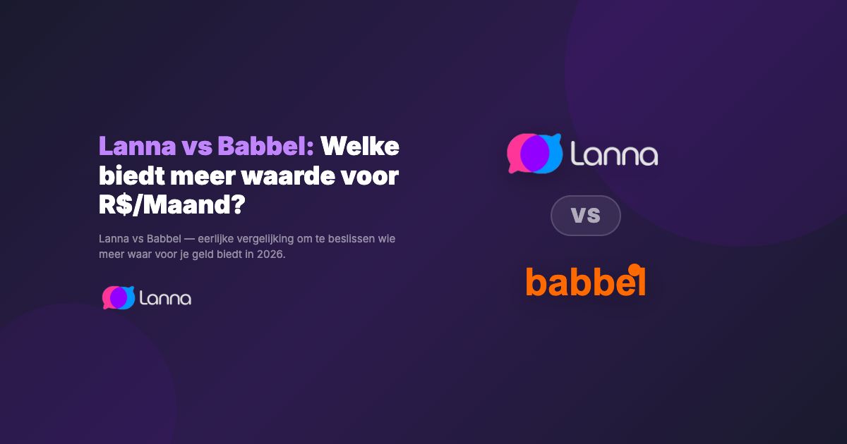 Lanna vs Babbel: Welke biedt meer waarde voor R$/Maand?