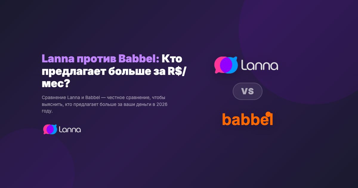 Lanna против Babbel: Кто предлагает больше за R$/мес?