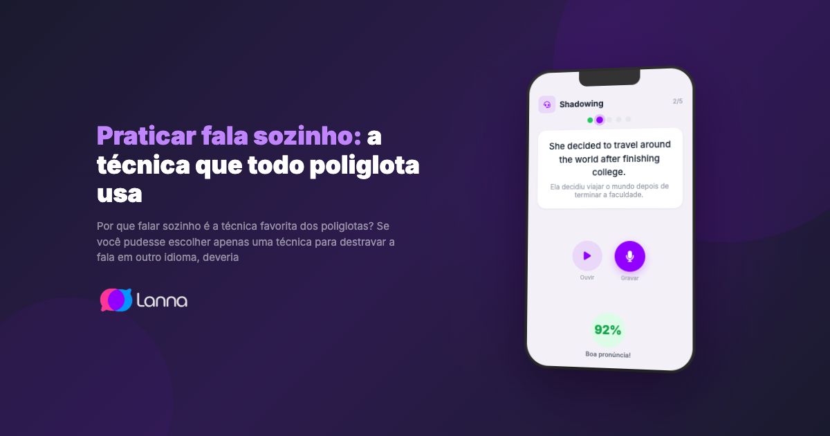 Praticar fala sozinho: a técnica que todo poliglota usa