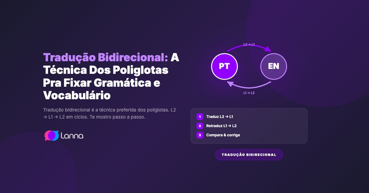 Tradução Bidirecional: A Técnica Dos Poliglotas Pra Fixar Gramática e Vocabulário