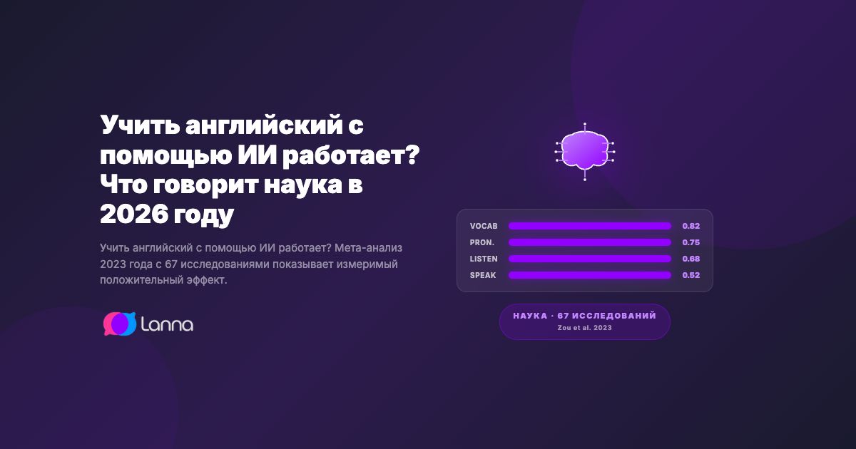 Учить английский с помощью ИИ работает? Что говорит наука в 2026 году