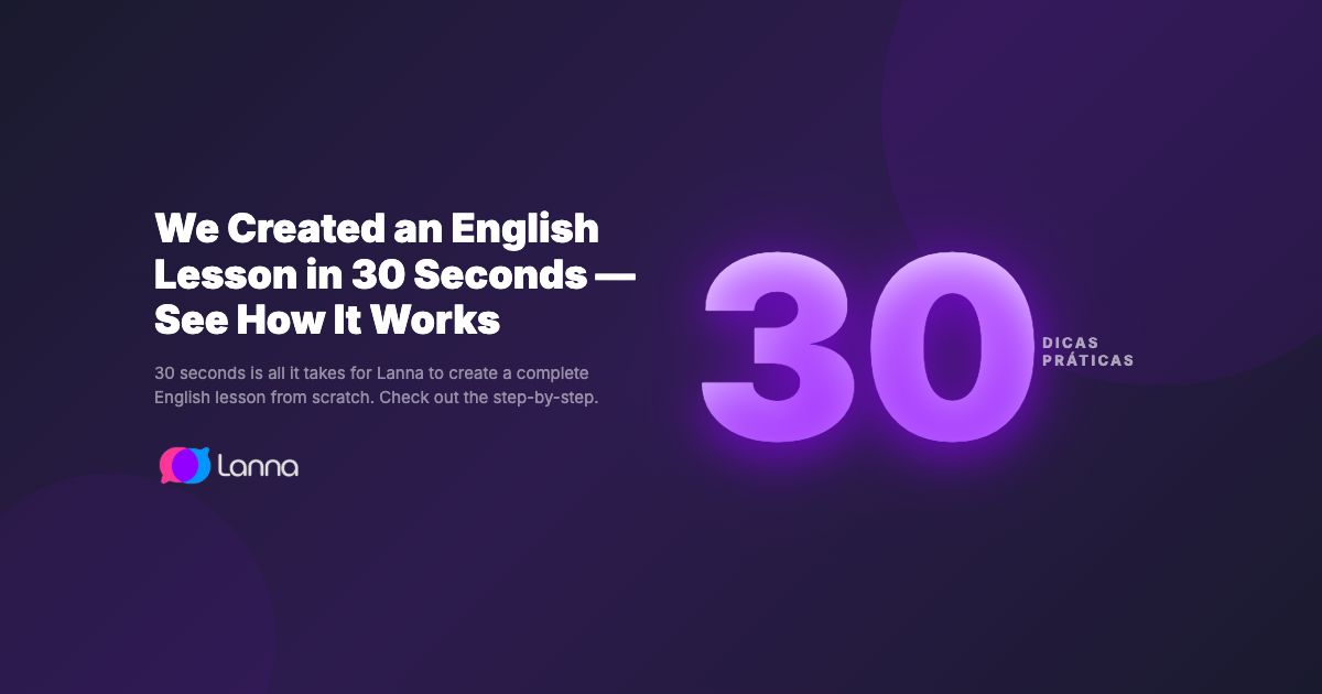 We Created an English Lesson in 30 Seconds — See How It Works