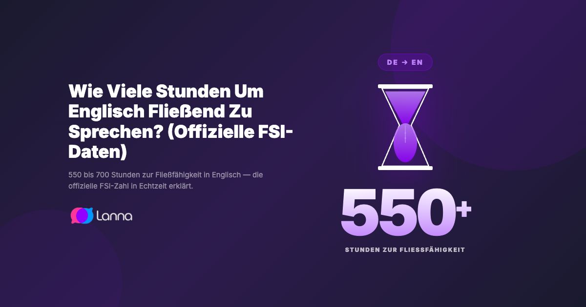 Wie Viele Stunden Um Englisch Fließend Zu Sprechen? (Offizielle FSI-Daten)